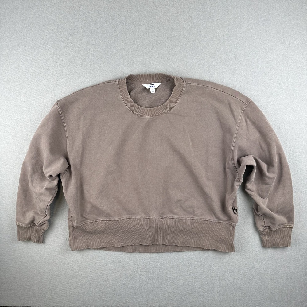 JoyLab Sweatshirt Women XL Brown Relaxed Boxy Crew Neck Long Sleeve Pullover